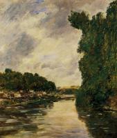 Boudin, Eugene - A River near d'Abbeville